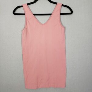 Yelete Seamless Tank‎ Top Blush Pink V-Neck Fitted Stretchy One Size Fits Most